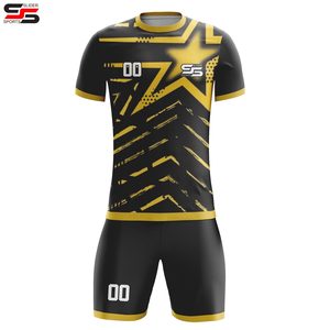 ชุดฟุตบอลโพลีเอสเตอร์คุณภาพสูงแบบกำหนดเอง MOQ ต่ำ พร้อมโลโก้ ชุดกีฬาฟุตบอลคุณภาพสูงแบบกำหนดเองสำหรับทีมชาย - Product Image 5