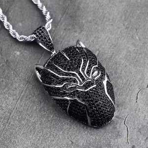 Pendentif Panthère en Argent 925 et Moissanite, Plaqué Rhodium, Collier Charme Givré, Cadeau Tendance pour Fête, Unisexe - Product Image 3