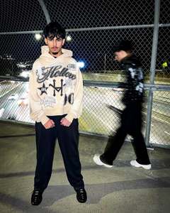 Streetwear vintage délavé à l'acide avec logo en strass personnalisé pull-over bouffant sweats à capuche en éponge française délavés au soleil avec strass - Product Image 6