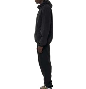 Ventes en gros 2024 Vestes coupe-vent vierges personnalisées bon marché à col montant à capuche vintage unies pour hommes - Product Image 5