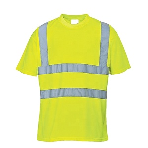 High Visibility Construction Work Shirts Reflective Safety Hi Vis Polyester Clothing with Customizable Logo Workwear Pattern - Product Image 1
