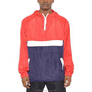 Unisex <b>Thin</b> Hooded Quarter-Zip Windbreaker <b>Jacket</b> <b>Waterproof</b> & Breathable Colorblock Design Casual Winter Outerwear - Product Image 3