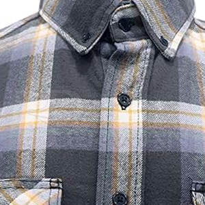 Nueva llegada Camisa de franela de los hombres de diseño personalizado cuello alto algodón venta directa de fábrica individual 6XL personalizado directo al por mayor - Product Image 6