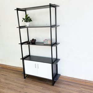 Bibliothèque de salon KS68165 avec cadre en bois et en fer, type autoportant, tiroirs de rangement, en plastique, convient pour l'espace de bureau - Product Image 4