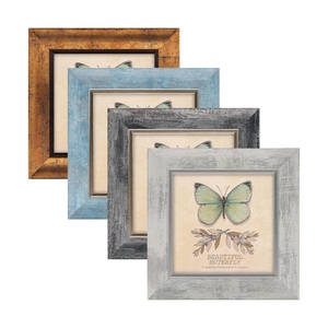 Ensemble de 4 Cadre photo en bois vintage, articles de décoration murale, premier fabricant de meubles en bois prestigieux du Vietnam - Product Image 1