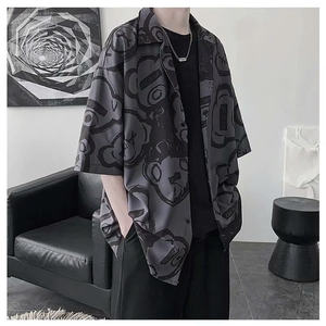 NH18 T-shirt de haute qualité pour hommes en soie/coton 2024 Streetwear avec motif de caractères pour les fêtes et les sorties - Product Image 6