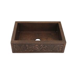Único bosque flor diseñador cuadrado hecho a mano cobre cocina fregadero cobre fregadero hecho a mano fregadero fabricante proveedor mayorista - Product Image 2