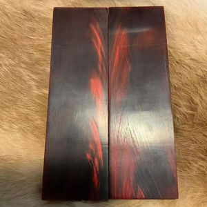 Escamas de hueso de búfalo artesanales naturales, escamas de cuerno de buey o escamas de hueso de camello grabadas KARBIN en color marrón - Product Image 1