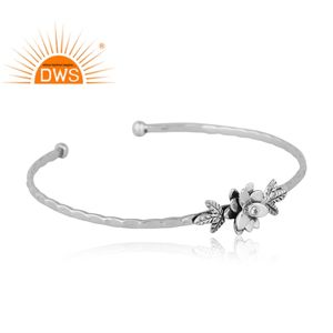 กำไลข้อมืออัญมณีสังเคราะห์สีเงินสเตอร์ลิงธรรมชาติผลิตตามสั่ง - Product Image 2