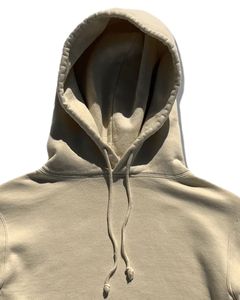 Sweat à capuche unisexe en molleton épais beige, streetwear, sweat à capuche avec poche kangourou, coupe ample, design personnalisé OEM - Product Image 5