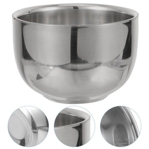 Ensemble de quatre bols à mélanger en acier inoxydable poli brillant de différentes tailles, polyvalents pour la préparation de la cuisine, la cuisson et le camping - Product Image 4