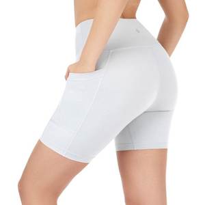 กางเกงขาสั้นเอวสูงแห้งเร็วของผู้หญิงพร้อมเทคโนโลยียืด4ทางสำหรับกิจกรรมประจำวันและกีฬา - Product Image 5