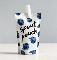 Pochette à bec verseur personnalisée, qualité alimentaire, résistante aux hautes températures, pour jus, eau, lait, emballage de liquides, sac réutilisable résistant à la chaleur