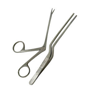 JACKBILLY Set 5 Outils d'oreille en acier inoxydable Pince crocodile Baïonnette Adson 3 Billeau Boucle d'oreille Curettes ENT Mol étranger - Product Image 4