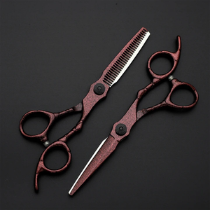 Ciseaux de coiffure de haute qualité rasoir peigne pochette ciseaux amincissants ensemble Salon ciseaux de beauté en acier inoxydable - Product Image 1