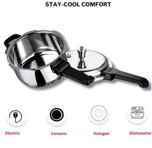 หม้อความดันอลูมิเนียม3ลิตรสำหรับงานหนักพร้อมฝากระจกความจุขนาดใหญ่เพื่อความสะดวกในการใช้งานประจำวันกระจายความร้อนอย่างรวดเร็ว - Product Image 4