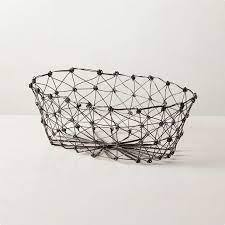 Metal <b>Wire</b> Modern Designer <b>Hanging</b> Fruit and Product <b>Baskets</b> Oval Gold Knotted <b>Wire</b> Bread <b>Basket</b> - Product Image 6
