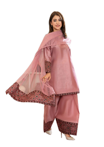 Ensemble Classique Long Shalwar Kameez pour Femmes - Ethnique Moderne Haute Qualité Prêt à Porter Tissu Personnalisable 2 Pièces Lavable Fête Diwali - Product Image 5