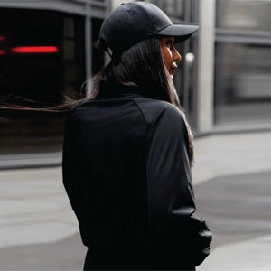 Coupe décontractée 85% polyamide 15% élasthanne noir fermeture éclair complète tissé Cargo haut et pantalon survêtement femme - Product Image 4