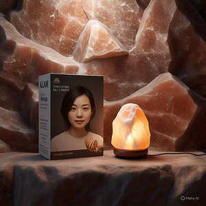 โคมไฟเกลือหิมาลัยธรรมชาติ10-12กก. เป็นมิตรกับสิ่งแวดล้อมปรับแต่งความรักในบ้านตัวอักษรสัตว์ - Product Image 4