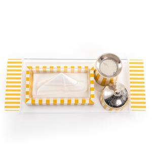 Brûleur d'encens en acrylique et métal de luxe avec incrustation rayée en mop, porte-bakhoor, décoration d'intérieur pour cadeau de Ramadan, utilisation domestique au Moyen-Orient et au Golfe - Product Image 5