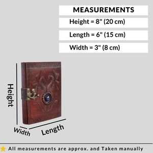 Handcrafted Leather <b>Journal</b> with Twin Dragon Embossing Unlined Sketch & <b>Writing</b> Diary - Product Image 5