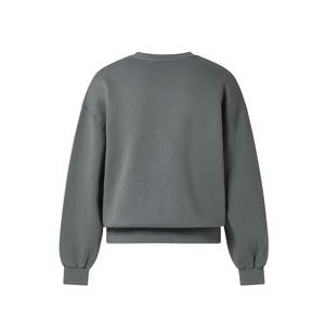 Deep <b>Grey</b> Mens Large Crew Neck Fleece Long Sleeve 100% Cotton Long Sleeve <b>Sweatshirt</b> - Product Image 2