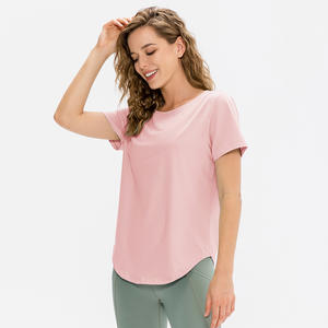 180gsm 100% Coton T-shirts Pour Femmes Avec Logo Écran Personnalisé DTG Imprimé T-shirts Vierges En Gros T-shirt Uni Pour Femmes - Product Image 4