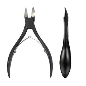 Cortaúñas Profesional de Acero Inoxidable con Recubrimiento Negro, de Alta Resistencia, con Apertura de Mandíbula Ancha para el Cuidado de Uñas Gruesas de Dedos de Manos y Pies - Product Image 1