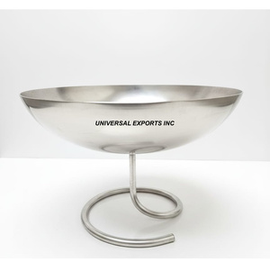 Stainless Steel <b>Chocolate</b> Bowl With Plate Premium Quality Handmade decorative Tabletop Luxury New <b>Chocolate</b> bowl - Product Image 5