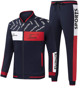 Ensemble de survêtement sportif pour homme 2 pièces, style hip-hop, veste zippée et pantalon, coton d'hiver, grande taille, survêtements pour homme 2025 - Product Image 1