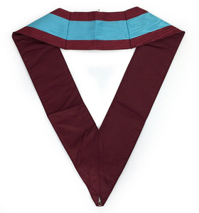 Officiers Mark English Regulation Officer Collar Maroon Moire Low quantité minimale de commande OEM Service Masonic Regalia Colliers Fabricant - Product Image 6