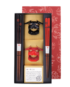 Palillos japoneses de madera, juego de reposapiés, caja de regalo tradicional única - Product Image 1