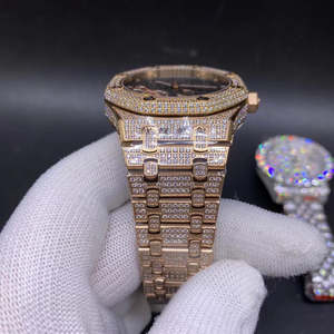 Skeleton Diamond <b>Watch</b> Handmade <b>Watch</b>, Automatic Movement <b>Watch</b>, <b>Watch</b> <b>for</b> <b>Men</b>, Fully Iced Out ETA Diamond <b>Wrist</b> <b>Watch</b> - Product Image 2