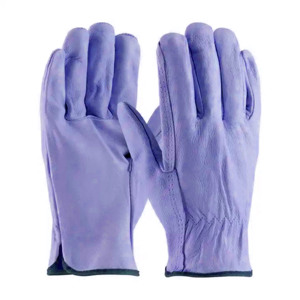 XL ถุงมือนิรภัยผ้าฝ้ายเนื้อนุ่มคุณภาพสูง, ถุงมือขับรถหนังแกะแบบเต็มลาย - Product Image 5