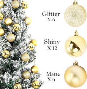 ลูกบอลทองเหลืองสไตล์ทะเลเครื่องประดับแขวนประดับตกแต่ง (2.5ทอง-6.2ซม.) 24ชิ้นสำหรับงานเลี้ยงงานแต่งงานในวันหยุด - Product Image 2