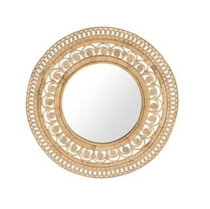 Bonita forma de espejo de ratán Natural Hotel y restaurante decorativo colgante de pared tejido espejo de ratán mejores precios - Product Image 1