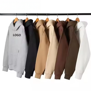 Sweat à capuche personnalisé avec impression en relief, écologique, coupe-vent, hiver, épais, haute qualité, 350 g/m², doublure en coton, coupe ample, molleton surdimensionné - Product Image 1