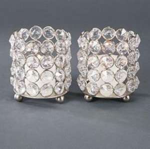 Bougie chauffe-plat en cristal en métal argenté de Noël pour mariages et fête d'événement de table décorative - Product Image 6