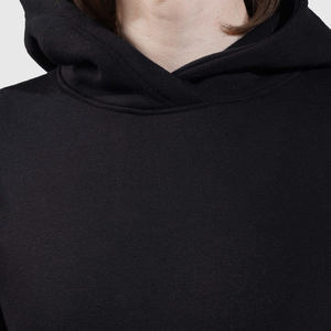 Sudadera con capucha con estampado de soplo personalizado de algodón 100% GSM cuello alto cremallera sudaderas cortas con capucha para mujer de alta calidad 500 - Product Image 3