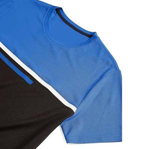 Diseño a rayas cuello redondo ropa de manga corta Hombre Camisetas algodón transpirable OEM personalizado nueva llegada de gran tamaño más camisas - Product Image 3