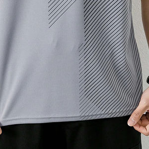 T-shirt de compression à manches courtes pour homme, 100 % coton, séchage rapide, coupe classique, tricoté, personnalisable, en gros, pour la saison estivale, OEM - Product Image 4