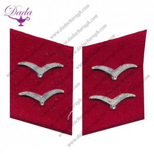 Début Sa onglets de col rouge, robe uniforme Gorget col bleu TAB HAUTE QUALITÉ GORGETS COLLIER BADGE - Product Image 3
