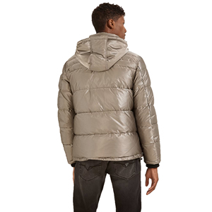 OEM Custom Printed Men's High Quality Winter Casual Puffer <b>Jacket</b> Stand Collar Front Logo Pockets Wholesale High Street - Product Image 2