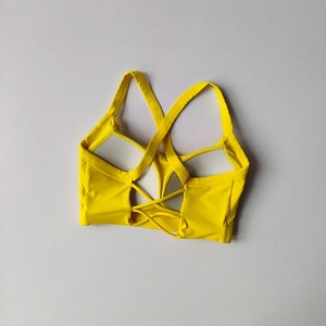 Sujetador deportivo transpirable a prueba de golpes ecológico para mujer precio al por mayor personalizado Top Runni Fitness estampado con logotipo frontal Digital - Product Image 6