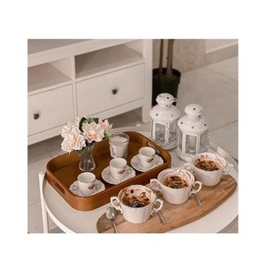 Plateau de service aux dattes sucrées en métal et en bois avec chocolats de qualité supérieure Plateau de service aux dattes à bon prix - Product Image 3