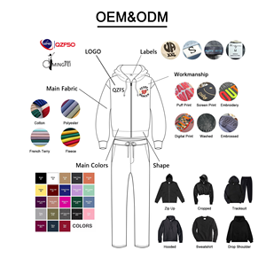 Unisex Custom Puff Printing Logo Hoodie Set Men's Heavyweight Tracksuits Sweatpants Clothing Manufacturer Half Sleeve Sweatsuit - Product Image 5