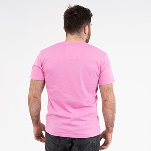 Camiseta de manga corta con logotipo personalizado para hombre, camiseta informal de 100% algodón con cuello redondo de color sólido a la moda para verano, OEM - Product Image 5