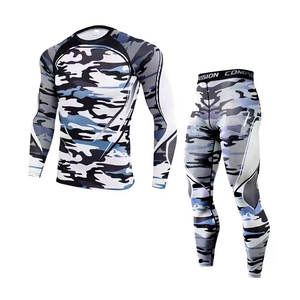 Ropa de Entrenamiento Físico para Hombre, Conjuntos Deportivos de Gimnasio, Camiseta de Compresión de Media Manga, Leggings, Uniformes de Rashguard de MMA, Transpirable - Product Image 6