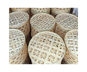 Cheapest Price Bamboo Crafts Circle <b>Gift</b> <b>Basket</b> Special <b>Gift</b> With Vintage Style From Vietnam Wholesale - Product Image 1